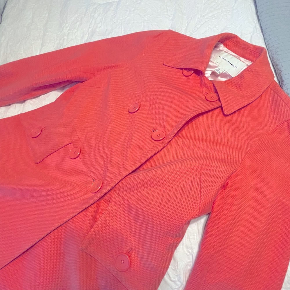 Banana Republic double breasted pink coat